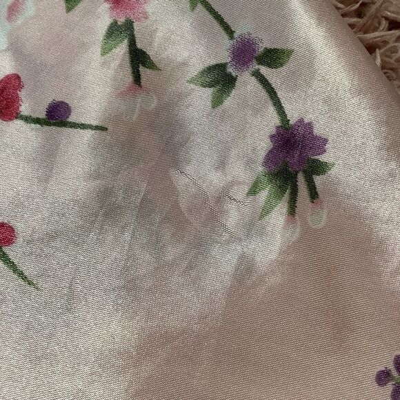 Pink Floral Satin Cottagecore Fairycore Nymphet Fairy Slip Dress Size Large - Picture 11 of 14